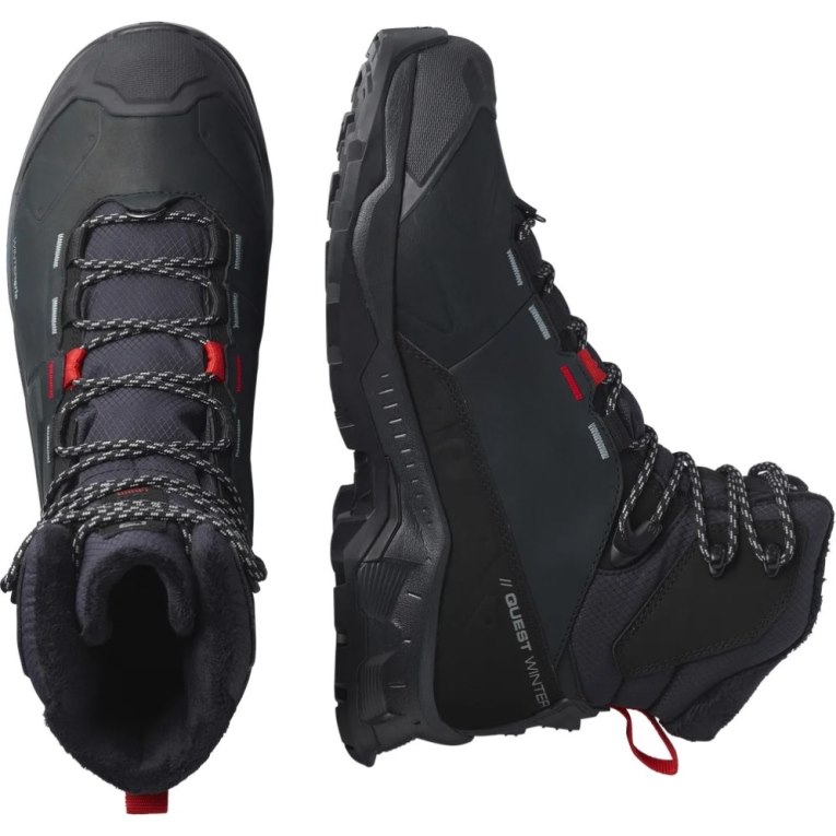 Black Salomon Quest Winter Thinsulate Climasalomon Waterproof Women's Winter Boots | IE AF3485